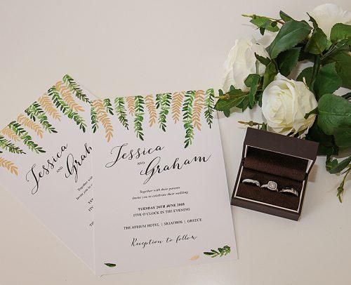 wedding stationery wedding invitations with rings and flowers
