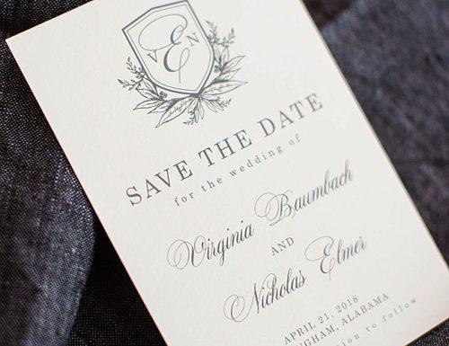 wedding-save the dates classic minimalism card