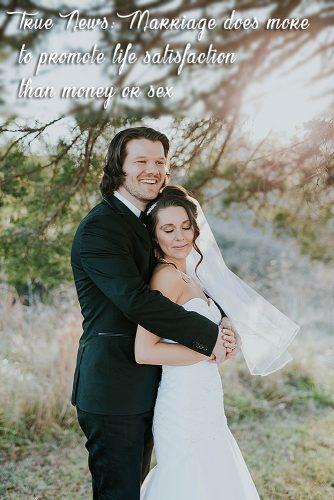 fun wedding facts happy bride and groom together