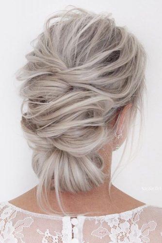 hottest bridesmaids hairstyles low messy updo bohemian style nicoledrege