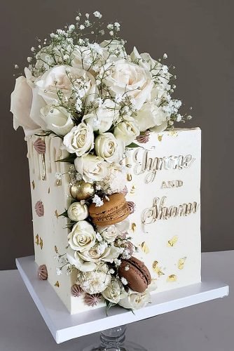 summer wedding cakes rectangular wedding cake