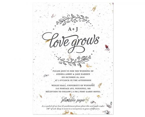 eco friendly wedding plantable wedding invitations