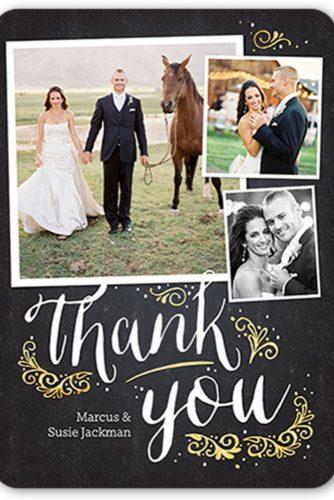 wedding thank you cards wording card with photo