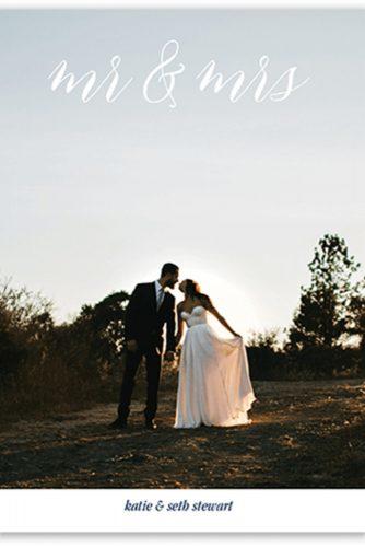wedding thank you cards wording example with photo
