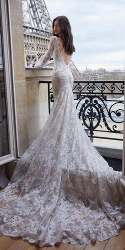 wedding dress lace long sleeve low back