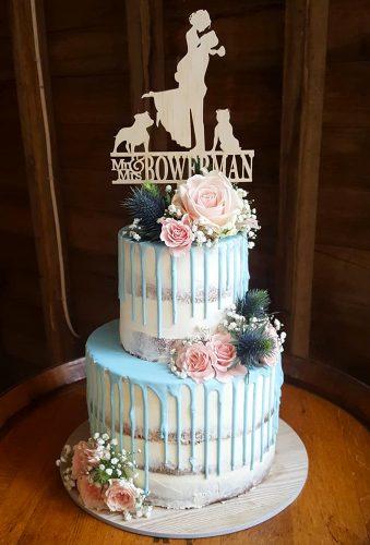 rustic wedding cakes photos blue drip cake fattyscakes