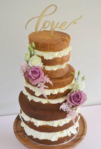 rustic wedding cakes photos naked cake with letter cake topper dottyrosecakes
