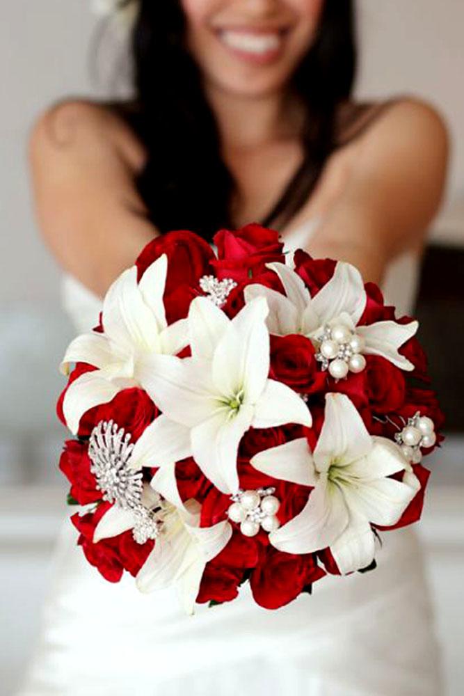 brooch wedding red bouquets 1n