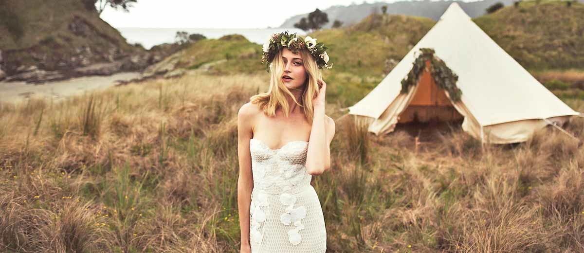boho floral wedding dress