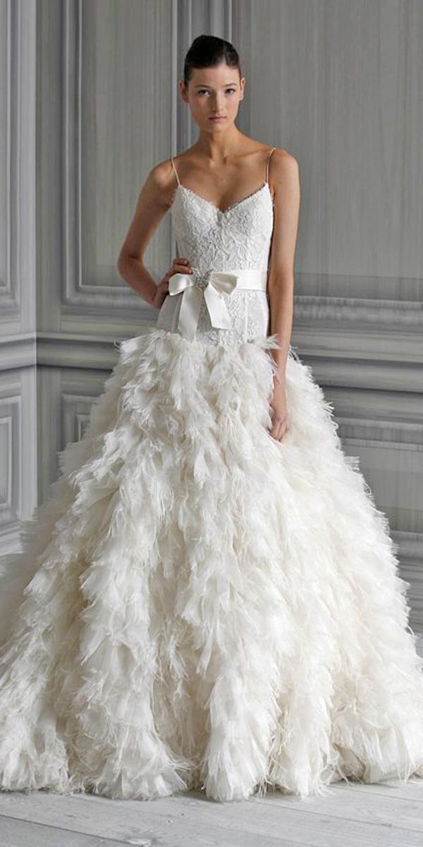 24 Beautiful Feather Wedding Dresses Trend For 2017