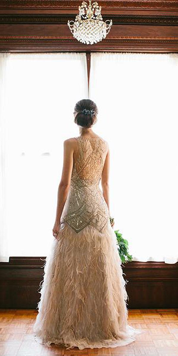 24 Beautiful Feather Wedding Dresses Trend For 2017