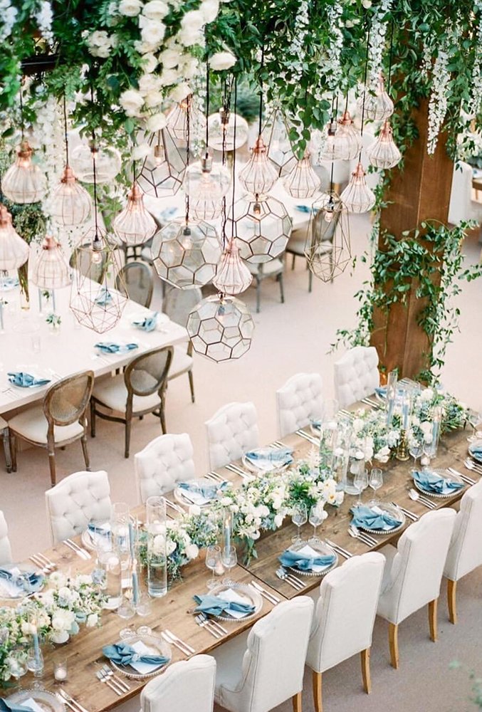 wedding reception space outdoor blue reception the grovers