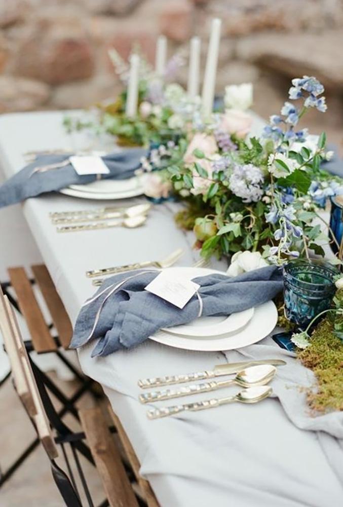wedding reception space tender blue table decor lapkovsky
