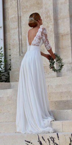 spring wedding dresses a line with three quote sleeves marie laporte creatrice