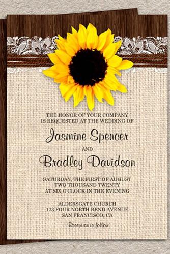 21 Shiny Sunflower Wedding Invitations Page 2 Of 5 Wedding Forward
