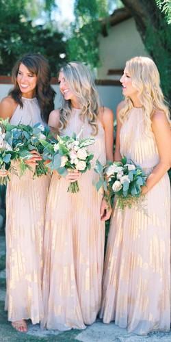 metallic bridesmaid dresses