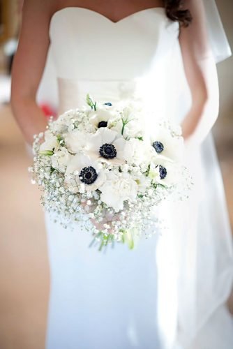 babys breath wedding ideas elegant small bouquet with white flowers daffodil waves