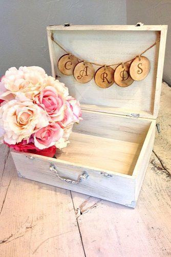vintage wedding crad boxes and sings 6