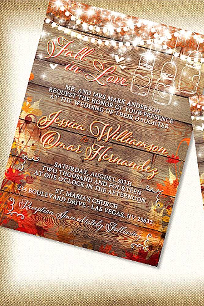 fall wedding postcards and invitations 2