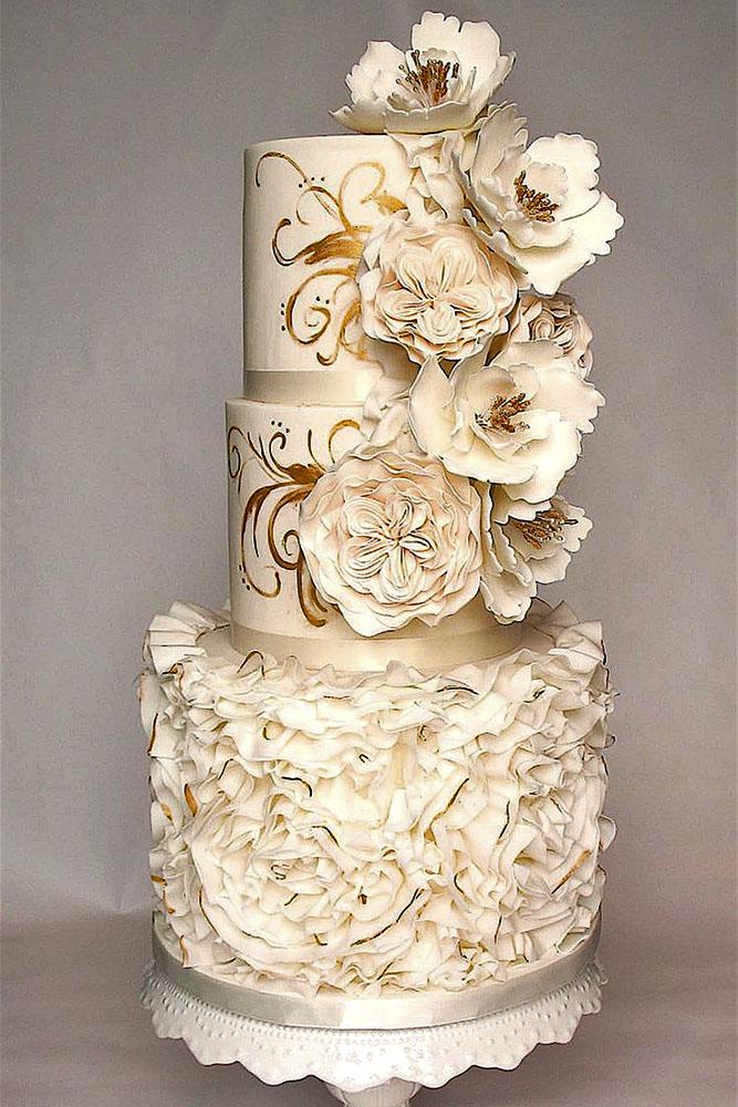 fondant flower wedding cakes kathy’s little cakery