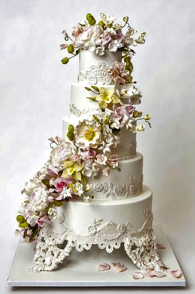 fondant flower wedding cakes weddingforward
