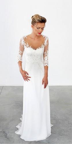 beautiful plain wedding dresses