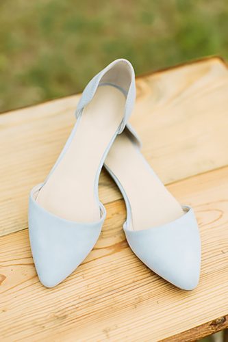blue bridal flats