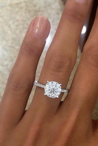 round engagement rings best simple diamond ring pave band