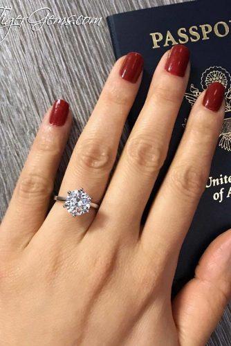 round engagement solitaire rose gold simple