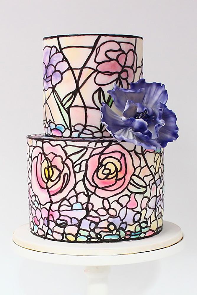 30 Best Stained Glass Wedding Cakes For Party Wedding Forward