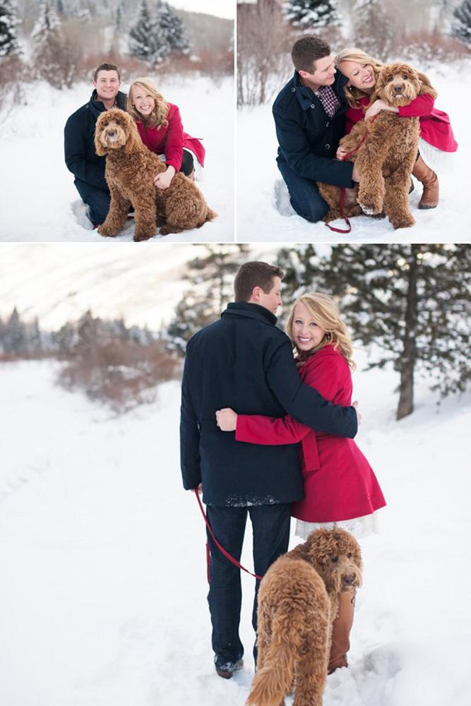 winter engagement shoot with your dog 5