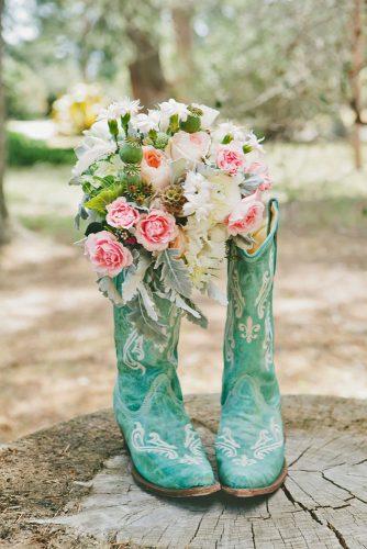 blue bridesmaid dresses different shades Rosemary Cowgirl Boots 10.5M