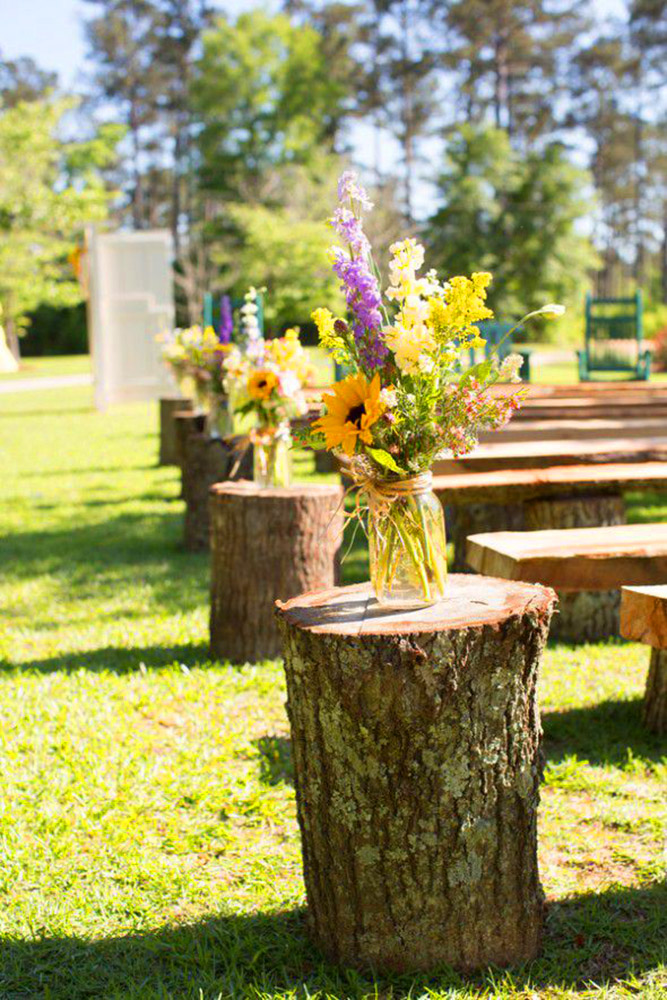 sunflower wedding decor ideas sunflower aisleerinlindseyimages