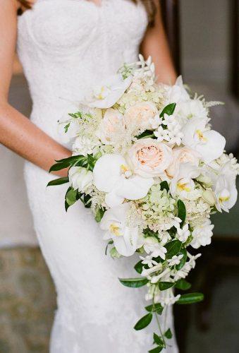 bridal bouquet shapes white cascade bouquet southern blooms