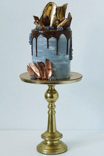 drip wedding cakes blue on a golden stand juliana's pastries & cakes