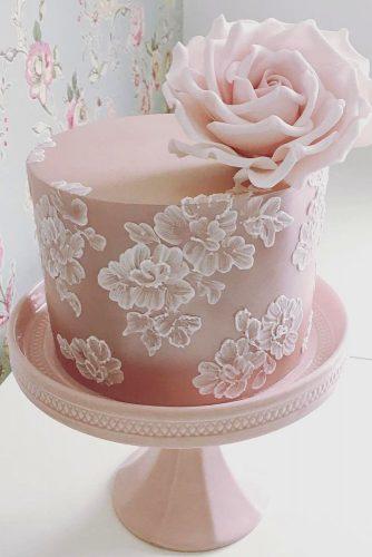 wedding cake designers small pink cake with rose