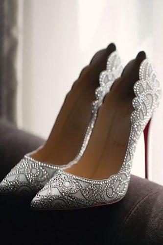 wedding shoes silver heels