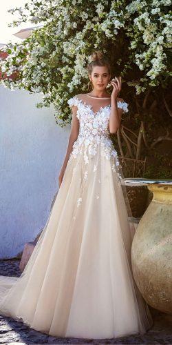 eva lendel gentle ball gown with tender shoulder