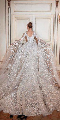 wedding dress ball gown with long train