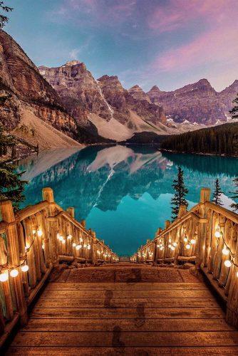 best honeymoon destinations moraine lake alberta canada