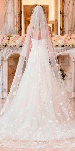 stella york wedding dresses a line strapless neckline lace with bridal veil
