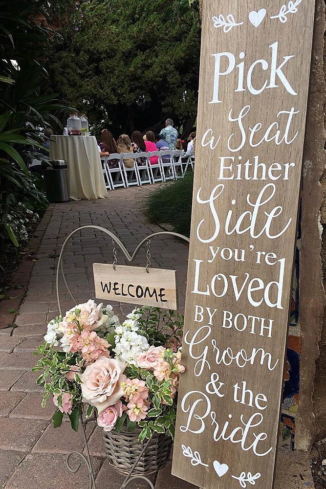 popular wedding signs on a high wooden board josefina events via instagram