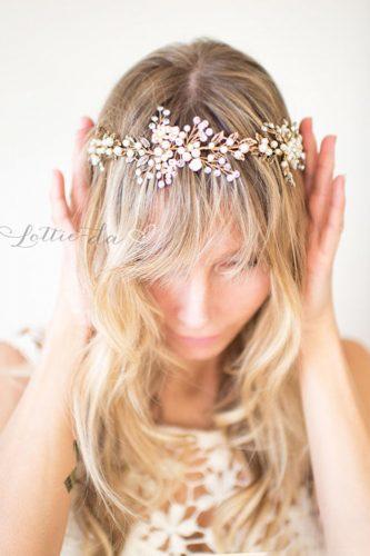 wedding hairdos long hair with bang lottiedadesigns