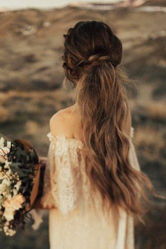 wedding hairdos long ponytail ombre lindsey pengelly