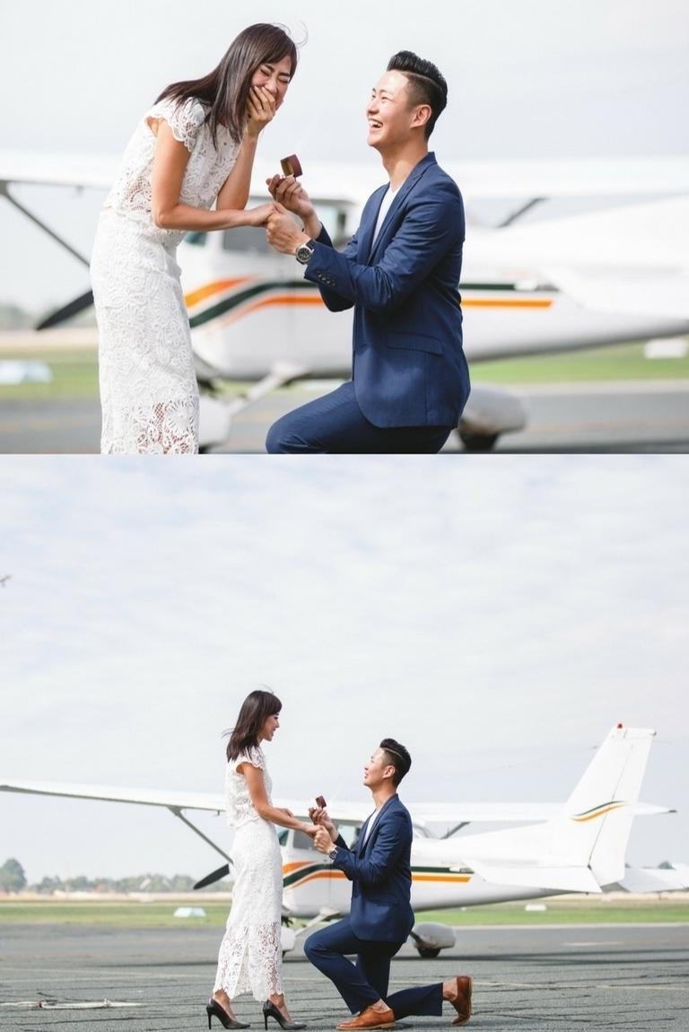 wedding proposal ideas airplane propose