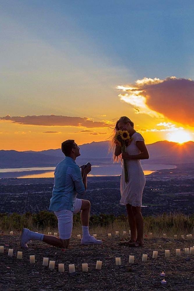 wedding proposal ideas irresistable sunset idea
