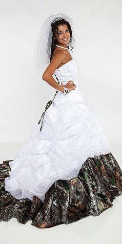 cheap camouflage wedding dresses