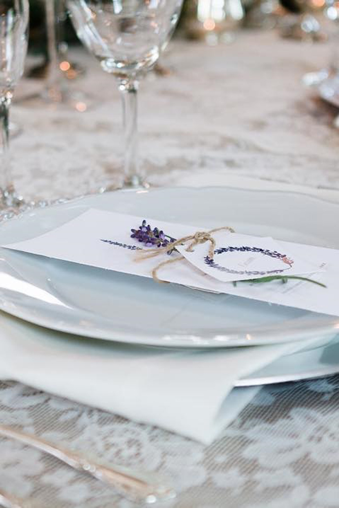 lavender wedding decor ideas lavende rflowers on a plate dylan martin photography