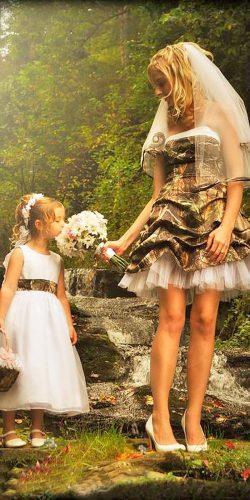 short strapless sweetheart camo wedding dresses with layered skirt camo formal
