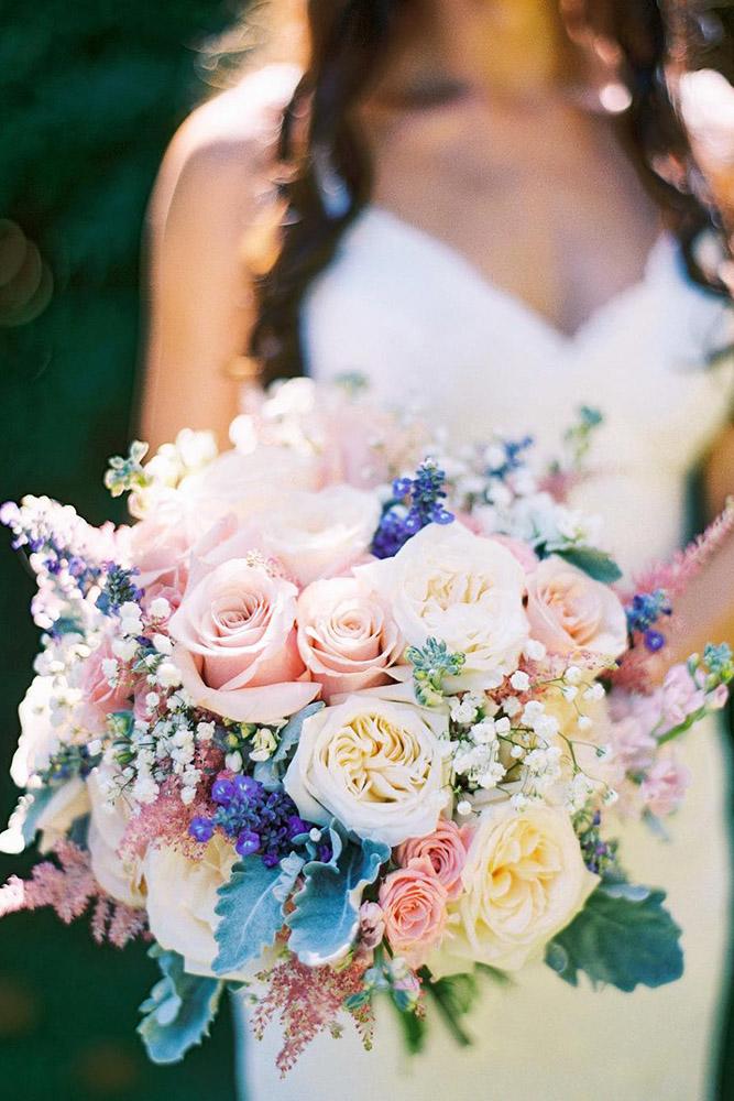 spring wedding bouquets small blush bouquet with pink roses and baby breath ktcrabbphoto